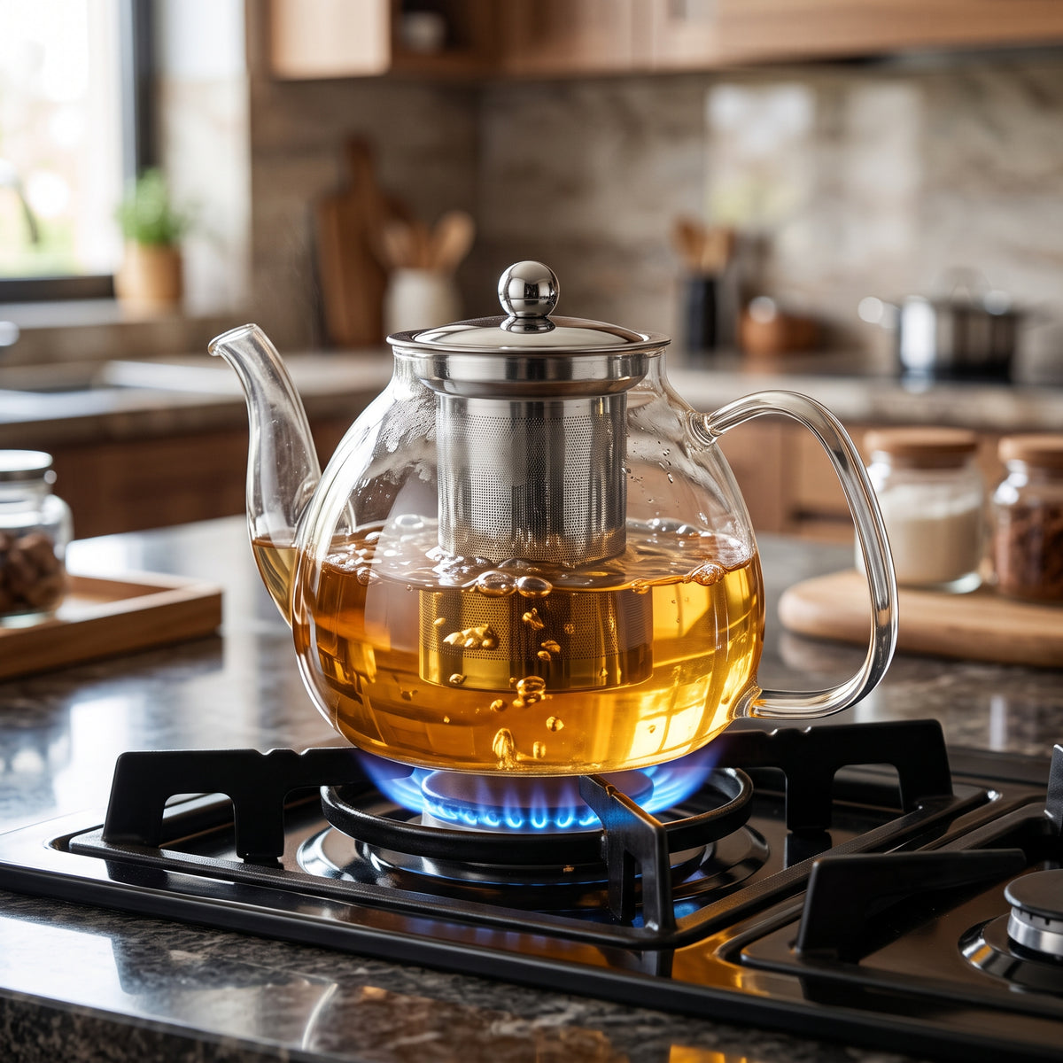 Borosilicate Glass Infuser Teapot