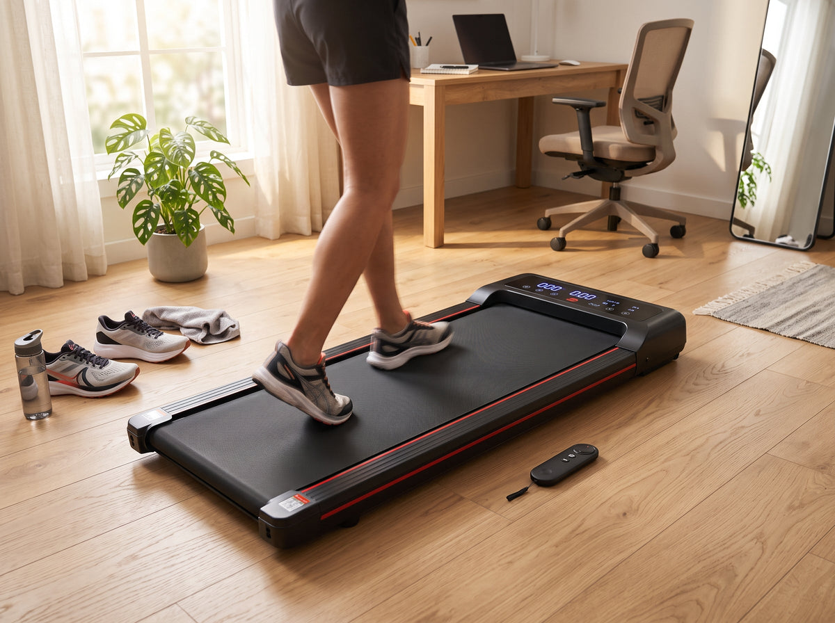 Ultra-Slim Under Desk Walking Pad Treadmill with Remote Control